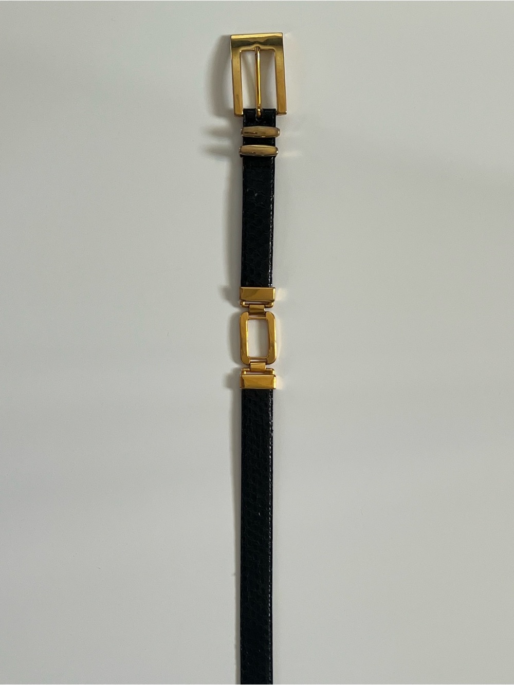 Vintage Leather Skinny Belt